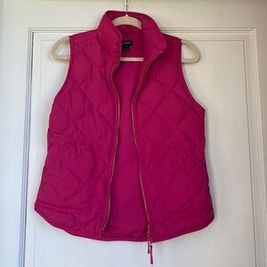 Pink Puffer Vest By J Crew
